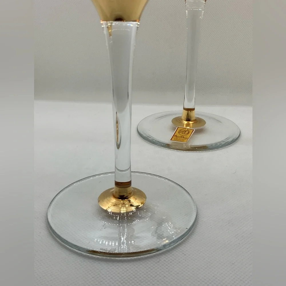 MCM Royal Danube crystal Gold and Clear Martini Glasses - Picture 7 of 9